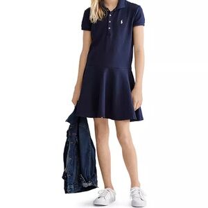 Polo Ralph Lauren Short Sleeve Dress In Navy Sz Large NWT